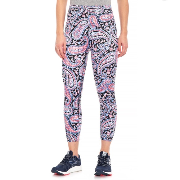 NWT K-Deer Legging Capri Nantucket Paisley Print - Picture 2 of 3